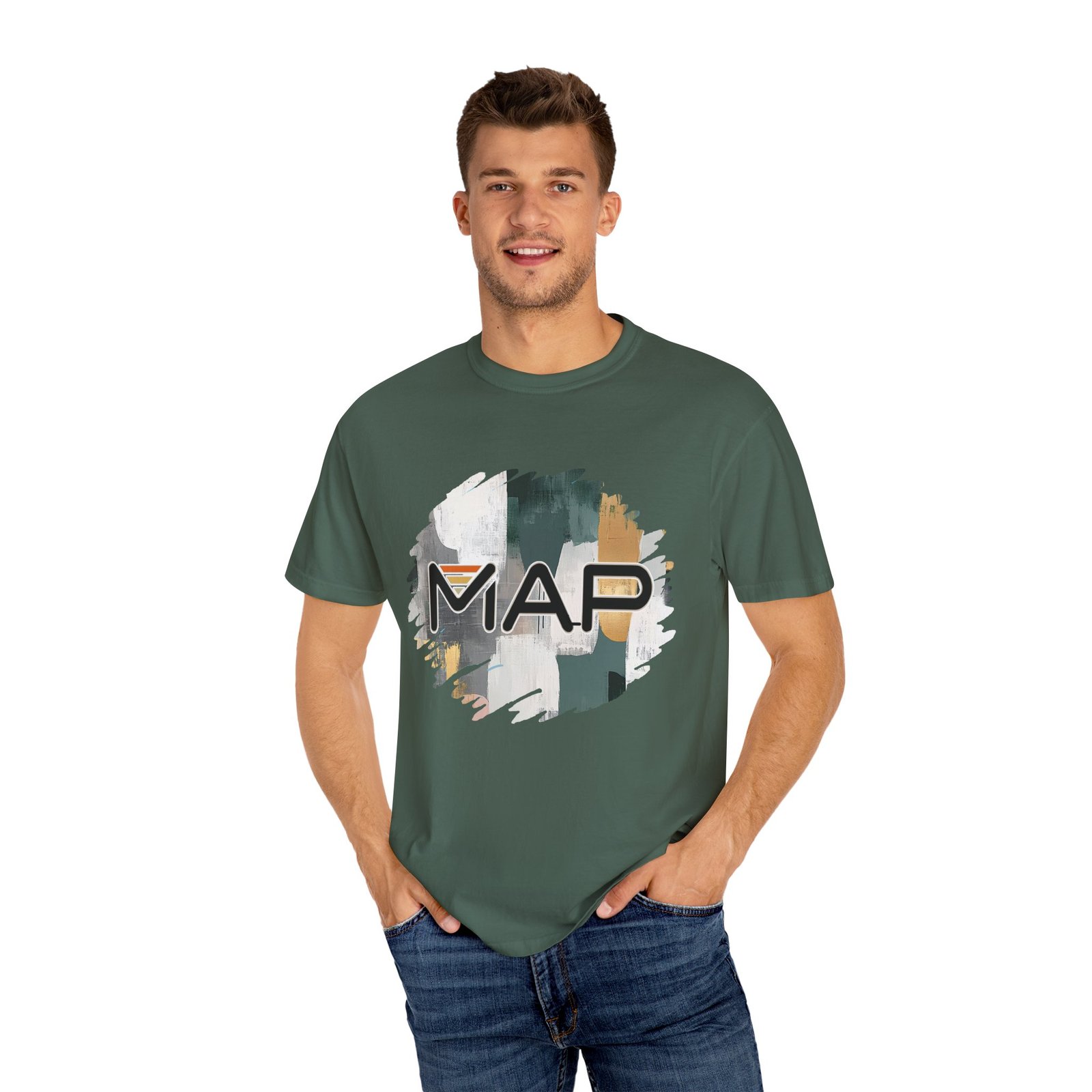 Map-Inspired Unisex Garment-Dyed T-Shirt for Travel Lovers, Casual Wear, Gifts, Outdoor Adventures, Wanderlust Fashion - Image 24