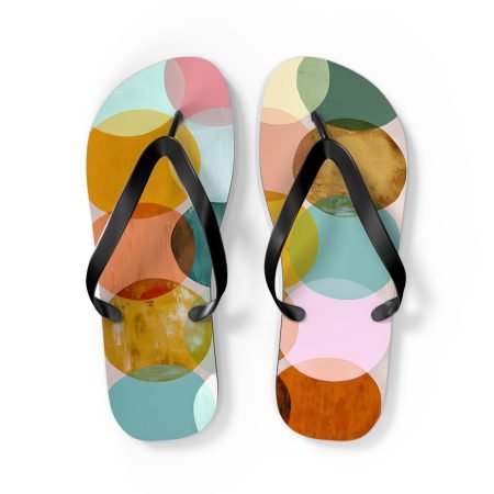 Colorful Patterned Flip Flops, Summer Beach Footwear, Pool Party Sandals, Vacation Essentials, Fun Outdoor Accessories