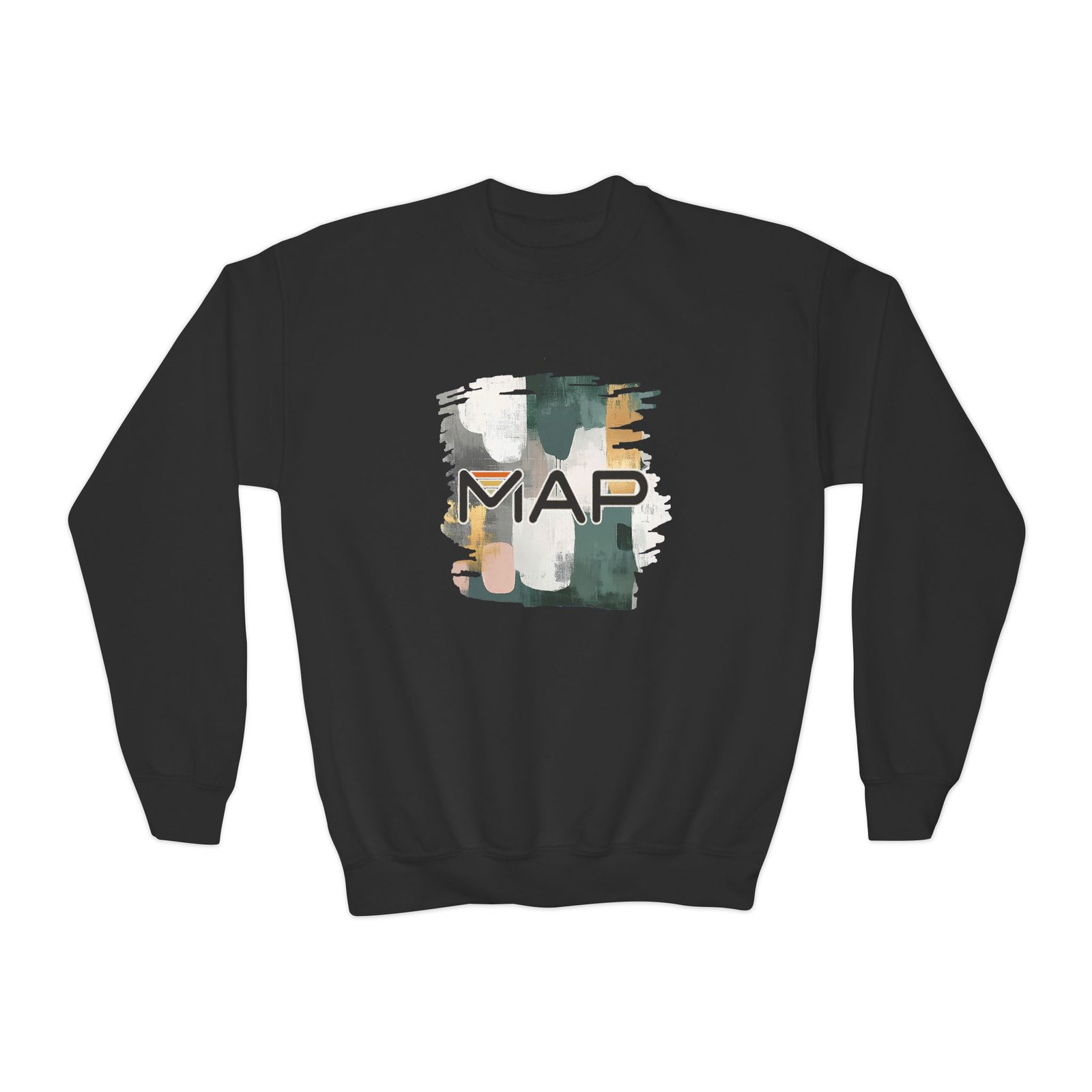 Stylish Youth Crewneck Sweatshirt with Abstract Map Design, Cozy Pullover for Teens and Kids, Perfect Gift for Holidays and Everyday Wear - Image 5