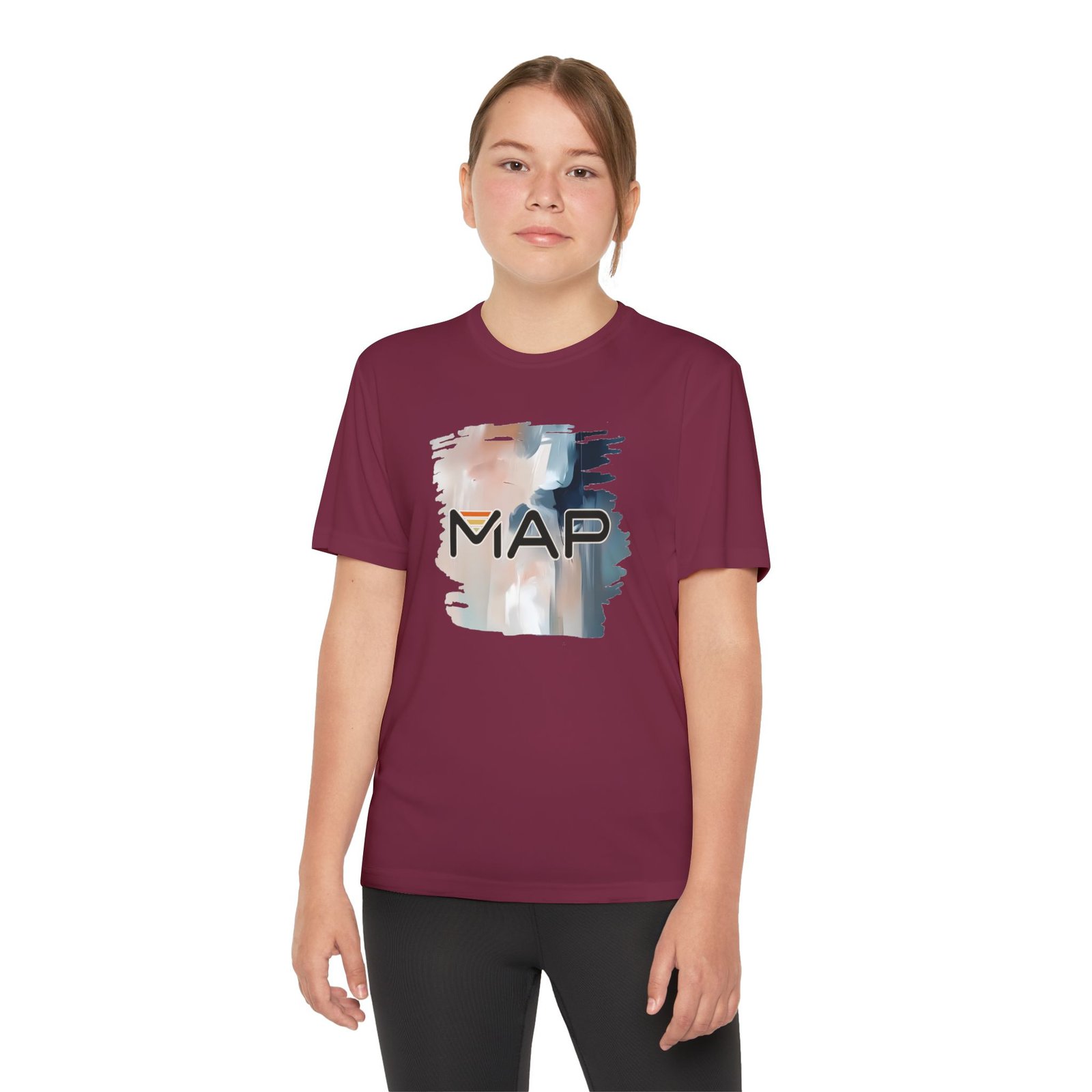 Youth Competitor Tee with MAP Design, Athletic T-Shirt, Sportswear for Kids, Gift for Young Athletes, Summer Activewear - Image 32