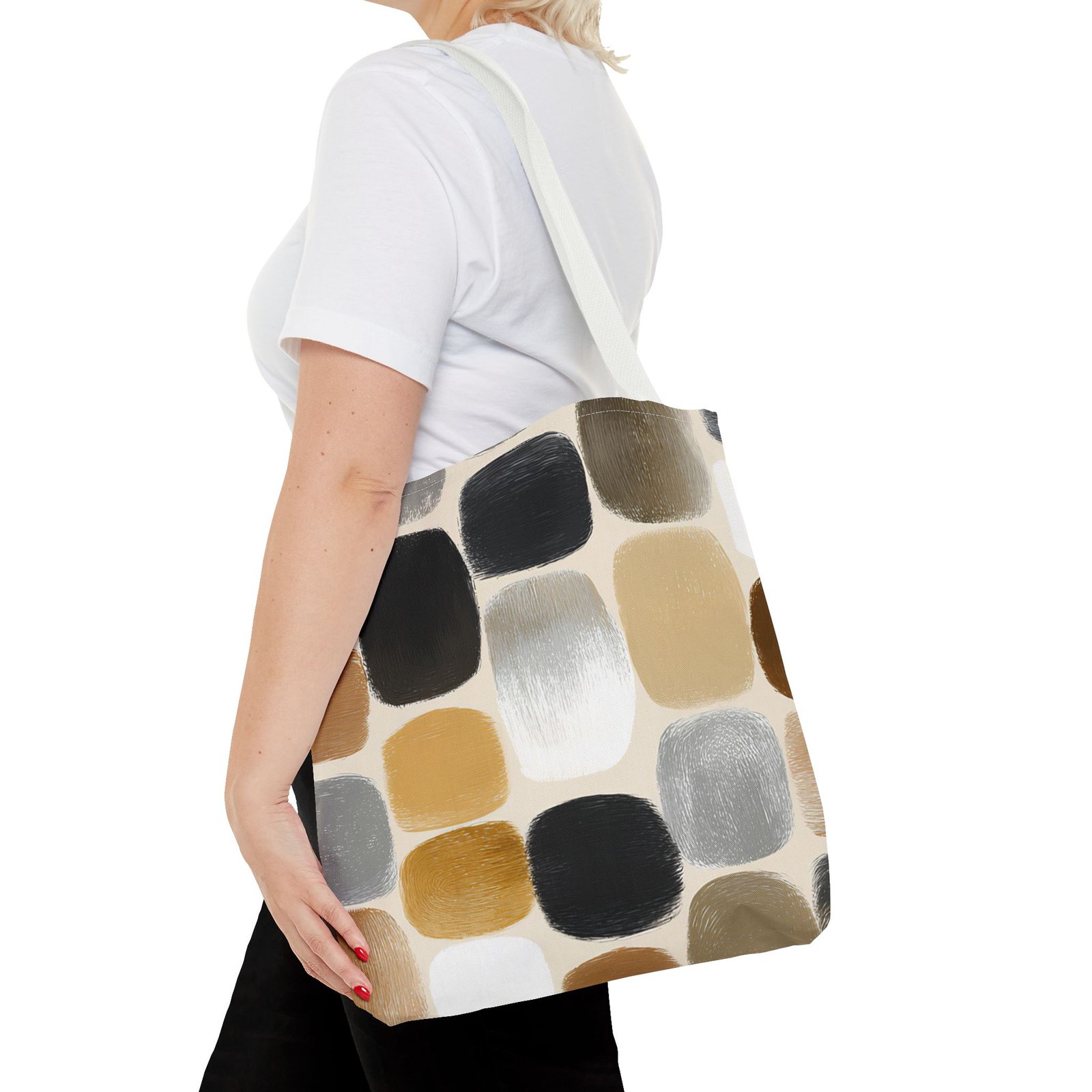 Chic Abstract Tote Bag, Stylish Reusable Shopping Bag, Fashionable Handbag for Everyday Use, Eco-Friendly Gift, Minimalist Tote - Image 32
