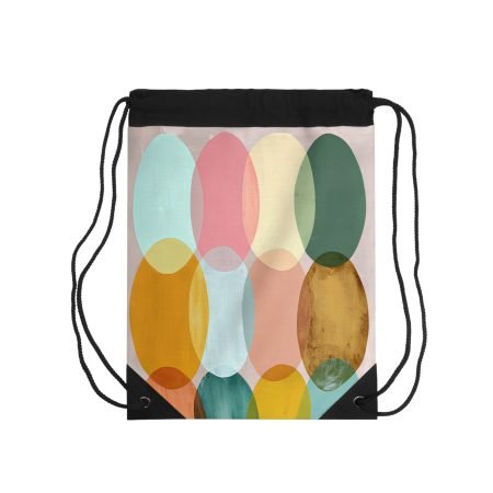 Colorful Abstract Drawstring Bag, Stylish Gym Bag, Tote for School, Art Print Backpack, Trendy Casual Accessories