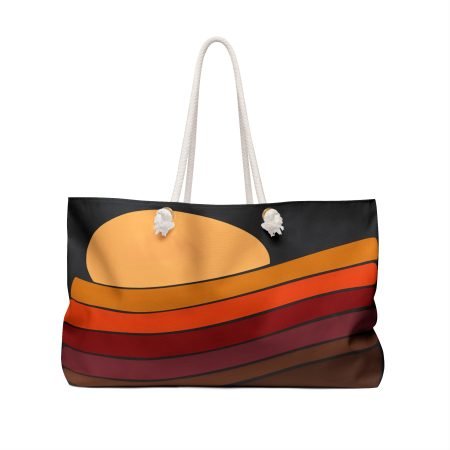 Sunset Vibes Weekender Bag, Travel Tote, Beach Bag, Weekend Getaway, Fashionable Carryall, Summer Vacation Essentials