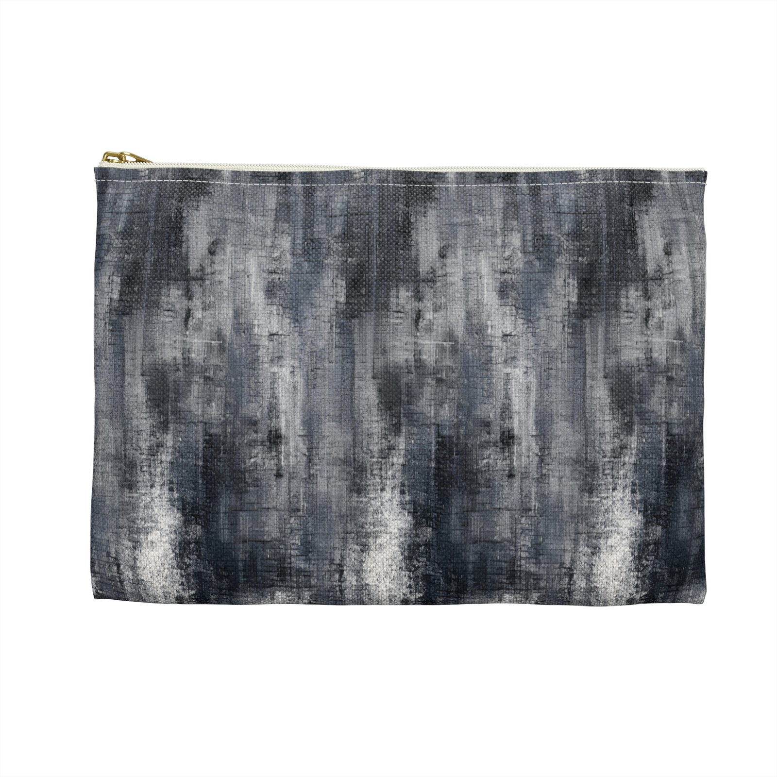 Chic Gray Abstract Accessory Pouch, Makeup Bag, Travel Organizer, Gift for Her, Minimalist Style, Artsy Design - Image 14