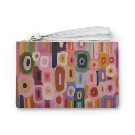 Chic Abstract Clutch Bag, Colorful Purse for Women, Boho Accessories, Travel Organizer, Gift for Her, Summer Events