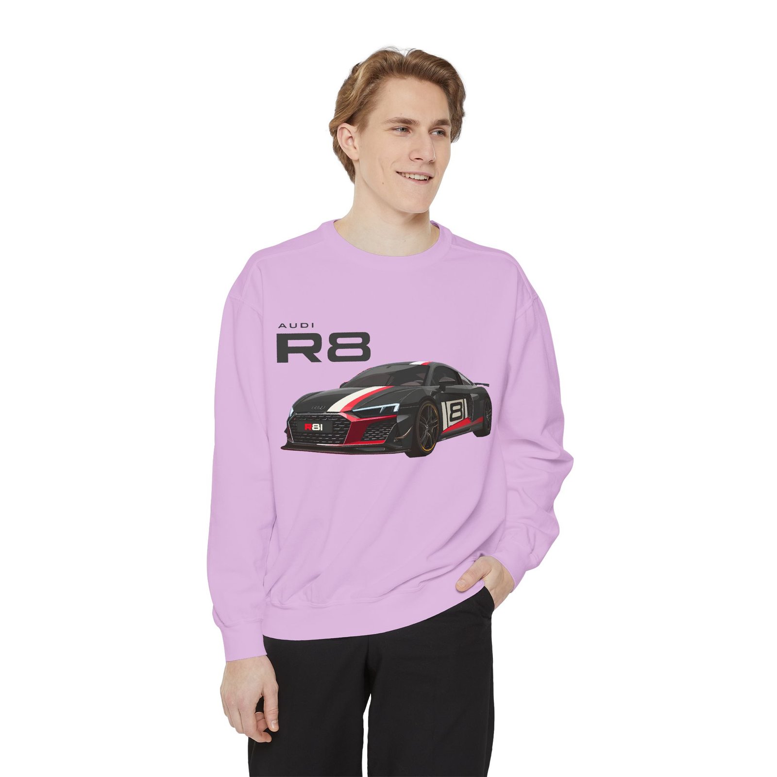 Car Lover's Unisex Sweatshirt, R8 Graphic Top, Automotive Gift, Casual Wear, Birthday Present, Motorsport Apparel - Image 23