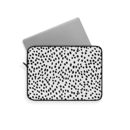 Stylish Black and White Dotted Laptop Sleeve - Modern Laptop Case for Her, Tech Accessory, Gift for Students and Professionals, Trendy [...]