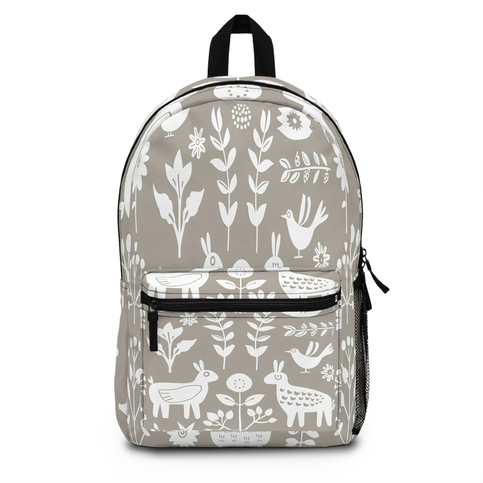 Whimsical Animal Print Backpack, Stylish School Bag, Cute Kids Backpack, Nature-Inspired Rucksack, Fun Travel Accessory