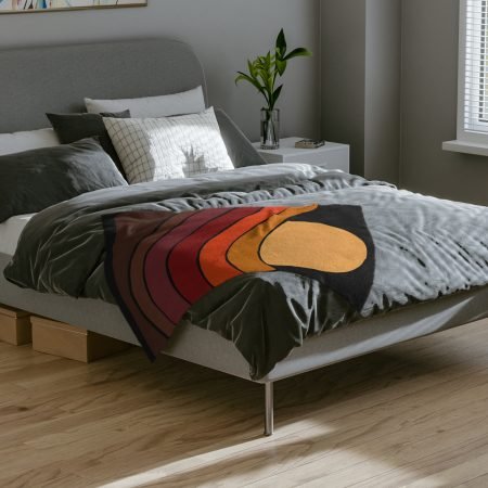 Cozy Sunset Velveteen Microfiber Blanket | Warm Throw for Home Decor | Perfect Gift for Relaxation, Camping, & Picnics