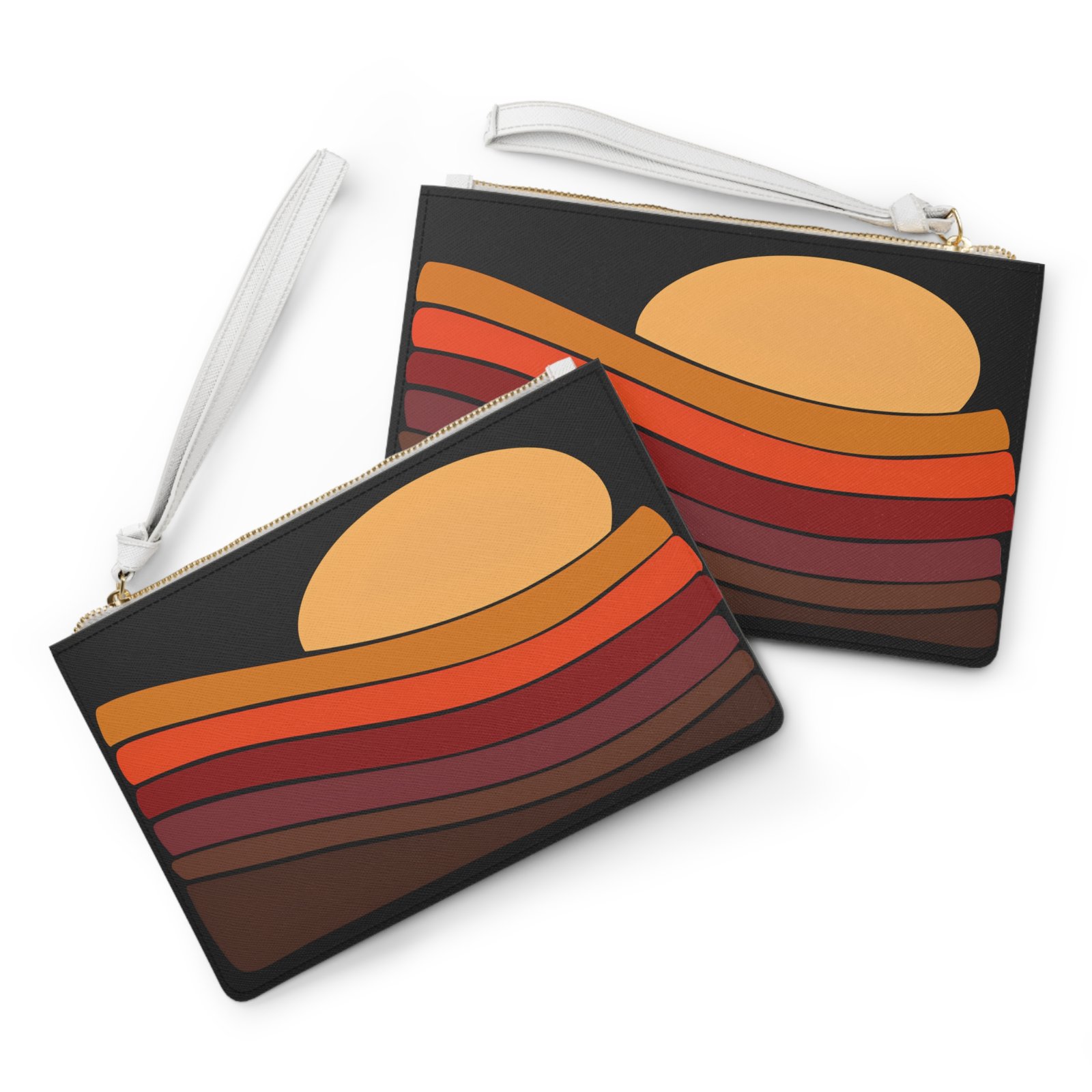 Sunset-Inspired Clutch Bag, Vibrant Evening Purse, Boho Accessory, Travel Makeup Case, Eco-Friendly Gift, Festival Ready - Image 3