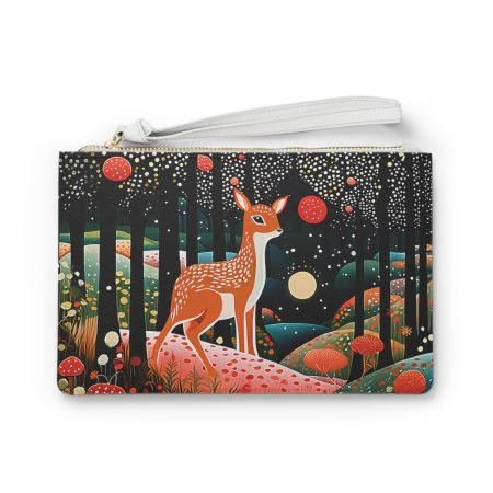 Forest Deer Clutch Bag - Stylish Pouch for Nature Lovers, Perfect for Gift, Evening Out, Travel, Eco-Friendly Accessories