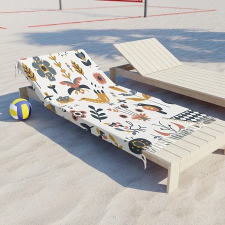 Boho Beach Towel - Vibrant Floral Design, Perfect for Pool Parties, Yoga, Picnics, Beach Days, Gifts