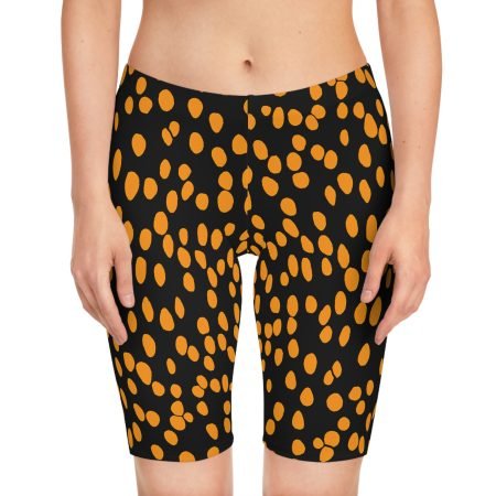 Patterned Women's Bike Shorts - Fun Polka Dot Activewear, Fitness, Workout Gear, Summer Fun, Cycling Essentials, Casual Wear