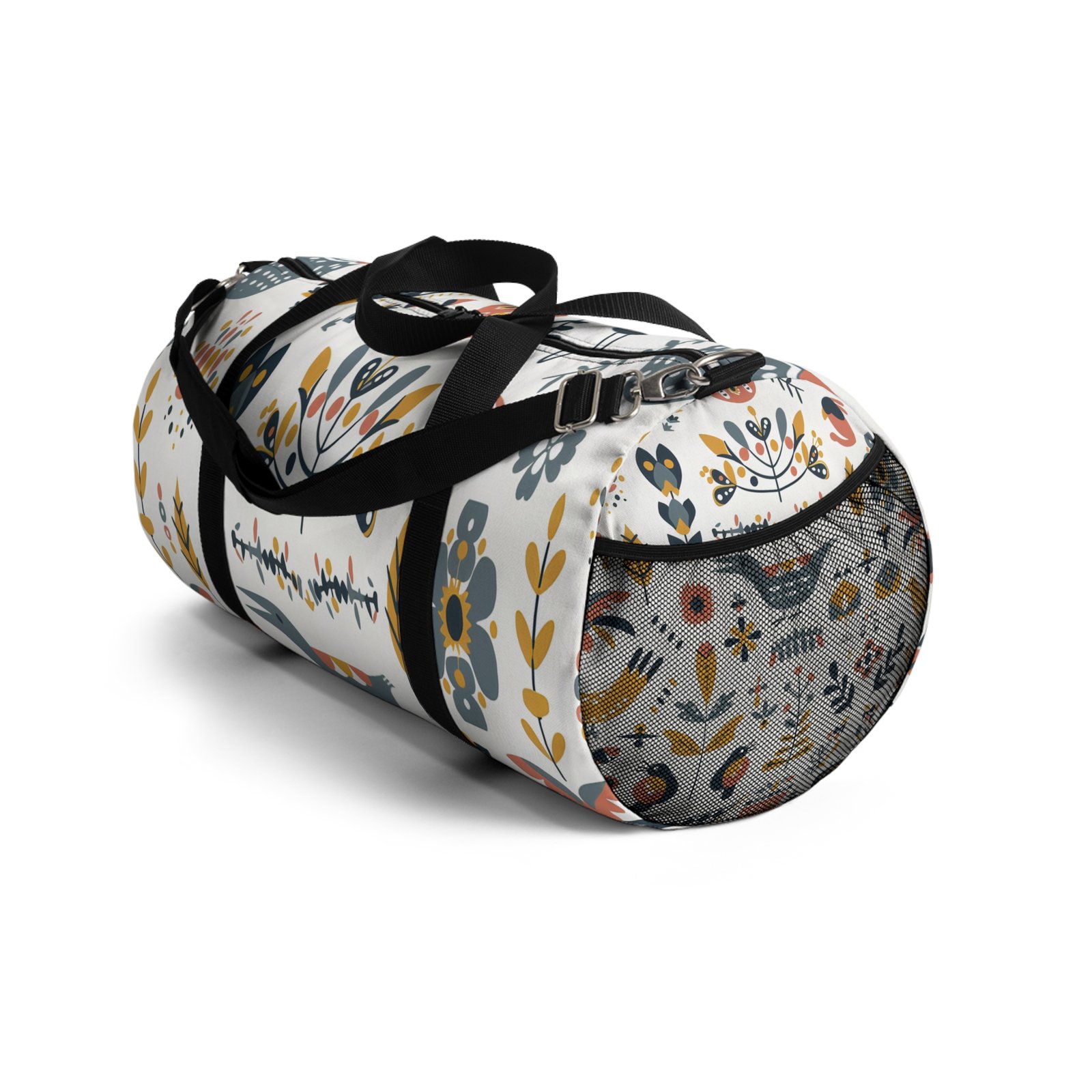 Floral Pattern Duffel Bag | Stylish Travel Tote, Gym Bag, Weekend Getaway, Gift for Her, Unique Overnight Bag - Image 3