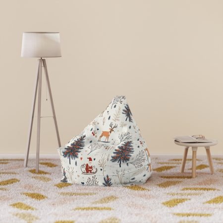 Cozy Holiday Bean Bag Chair Cover, Festive Furniture, Christmas Decor, Winter Vibes, Kids Room Decoration, Gift for Family