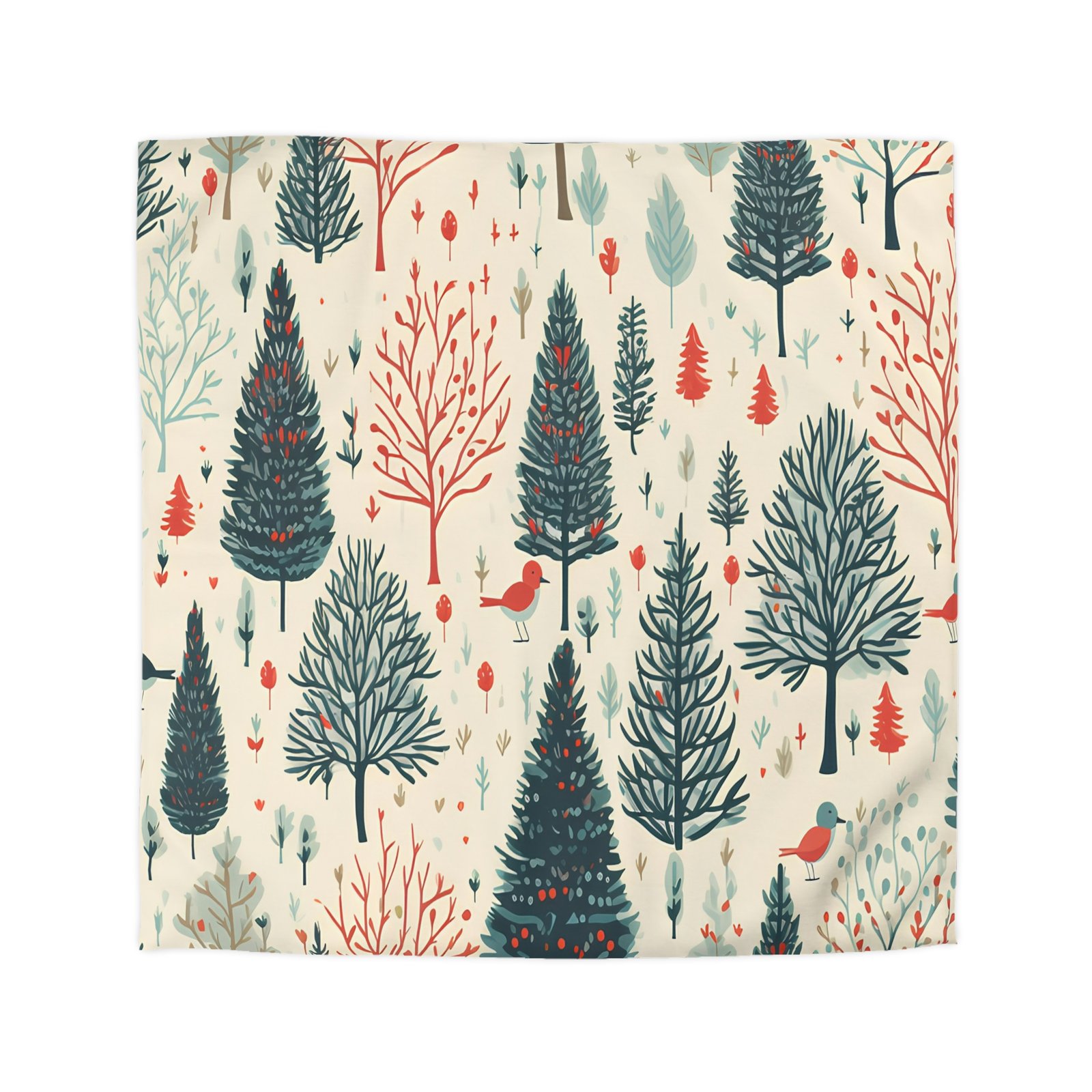 Cozy Forest Microfiber Duvet Cover | Woodland Tree Bedding, Nature Lover Gift, Christmas Decor, Cozy Bedroom, All Seasons - Image 12