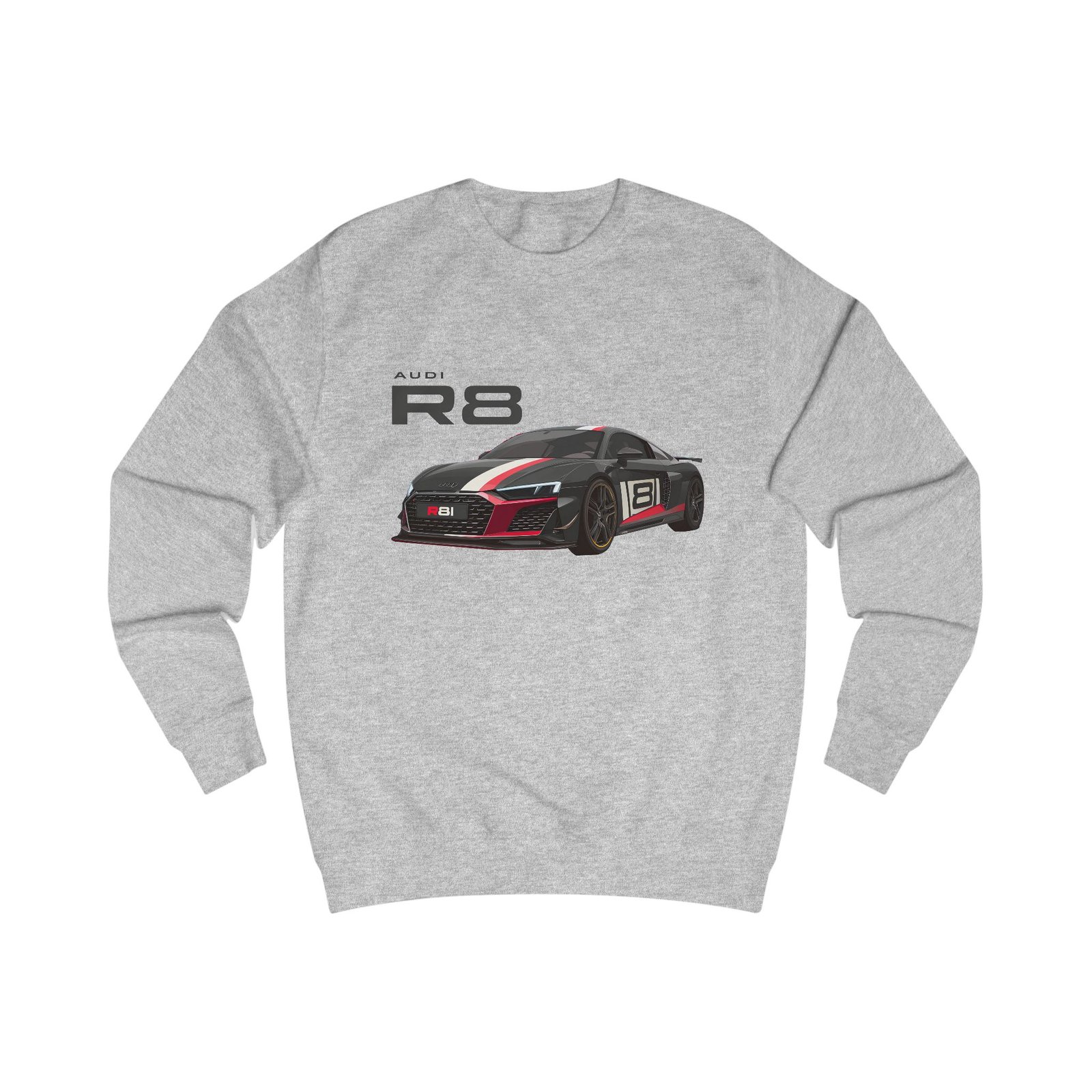 Unisex R8 Sweatshirt for Car Enthusiasts, Automotive Gift, Cozy Sweatshirt for Men and Women, Birthday Present, Casual Wear - Image 2