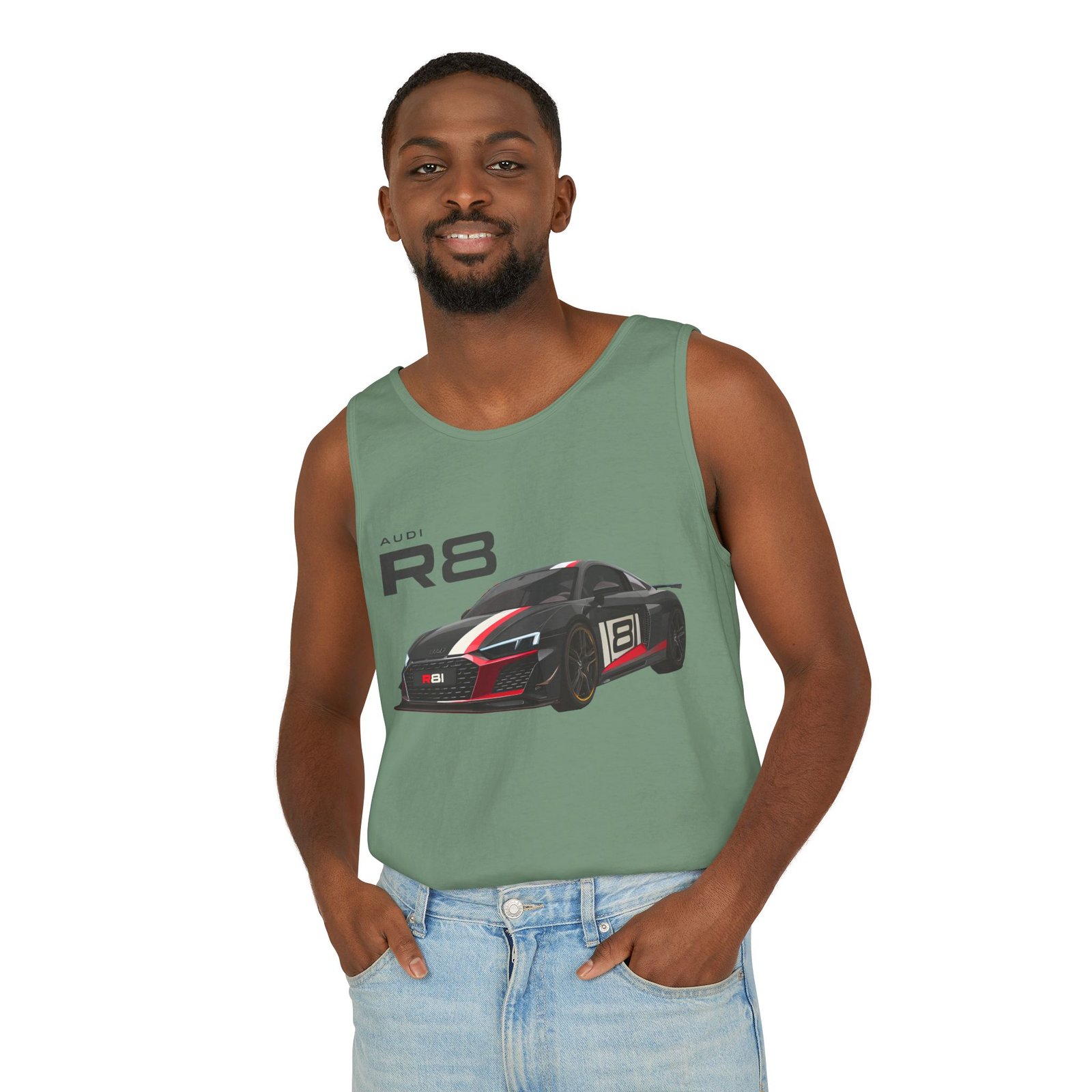 R8 Race Car Unisex Tank Top, Breathable Summer Top, Casual Wear, Gift for Car Enthusiasts, Sports Apparel, Comfortable Tank Top - Image 20