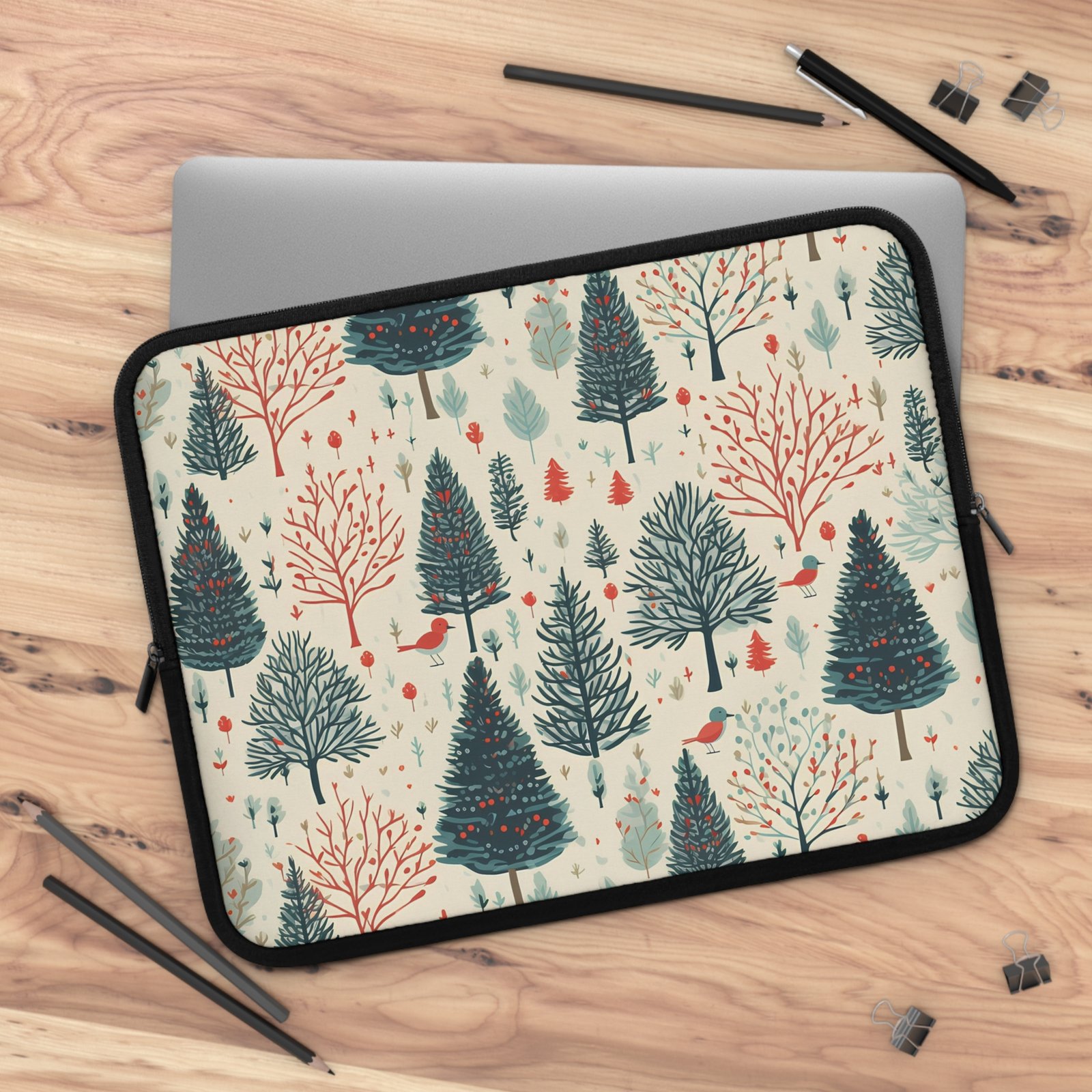 Forest-Themed Laptop Sleeve, Stylish Tech Case, Cute Laptop Cover, Gifts for Eco-Lovers, Holiday Present for Students - Image 29