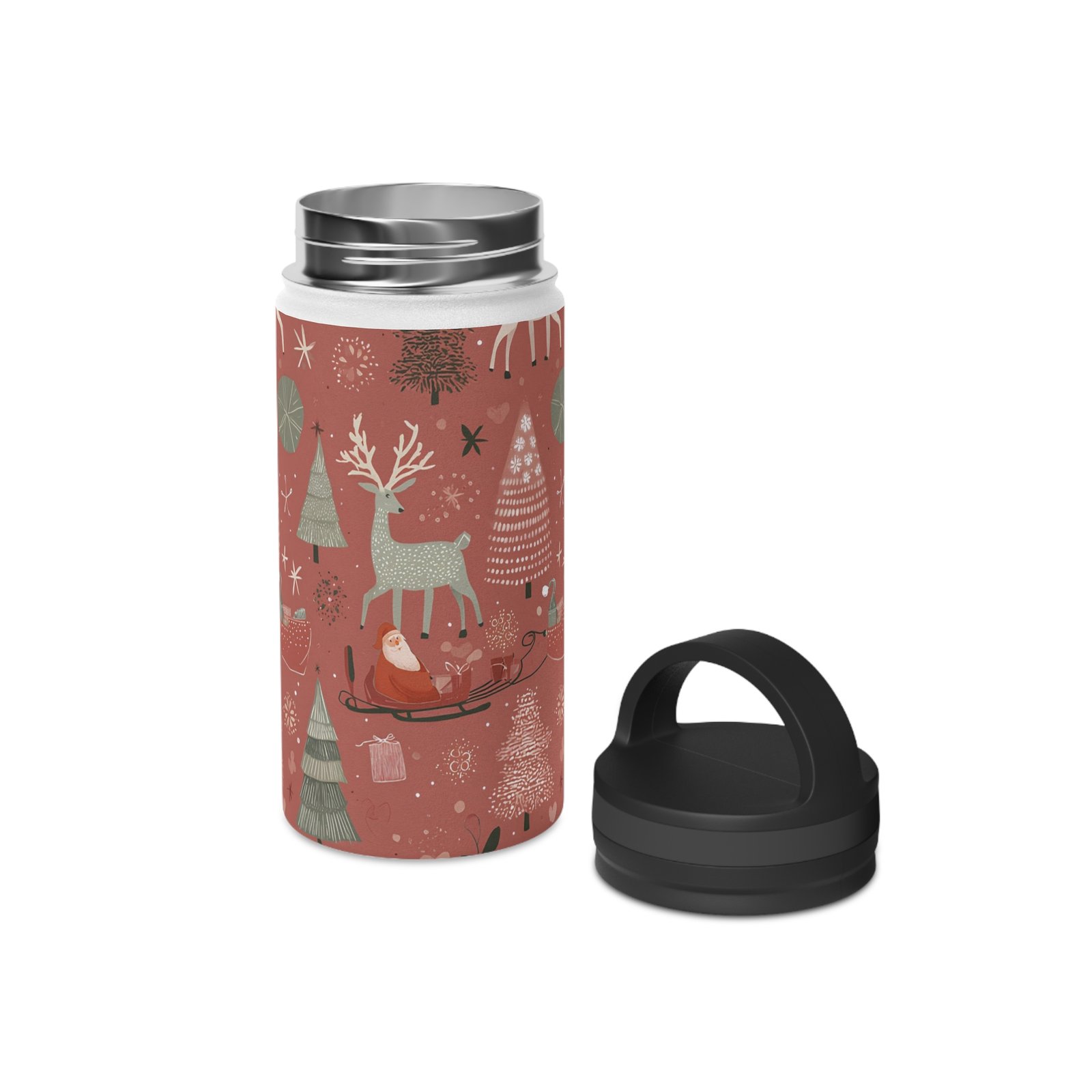 Stainless Steel Water Bottle, Handle Lid - Image 5