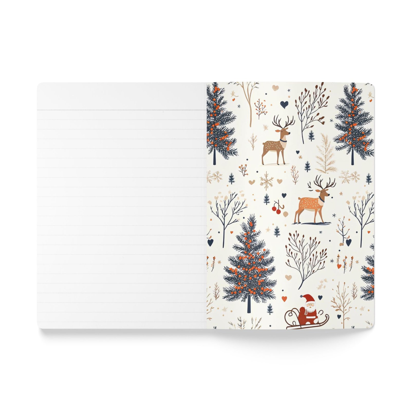 Festive Woodland Softcover Journal for Holiday Planning, Gift Idea for Journaling, Christmas Decor, Winter Magic, Nature Lover's Notebook - Image 8