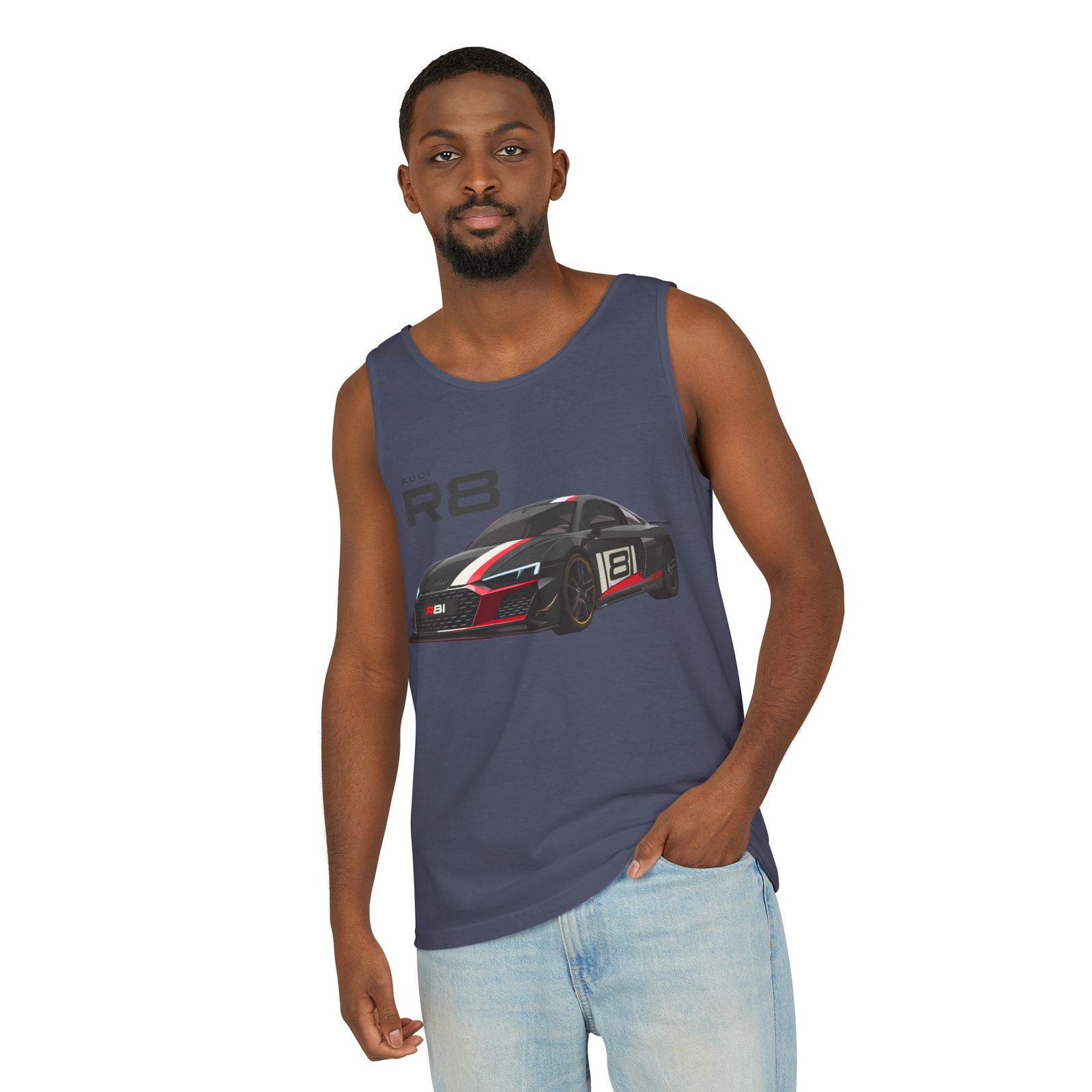 R8 Race Car Unisex Tank Top, Breathable Summer Top, Casual Wear, Gift for Car Enthusiasts, Sports Apparel, Comfortable Tank Top - Image 34