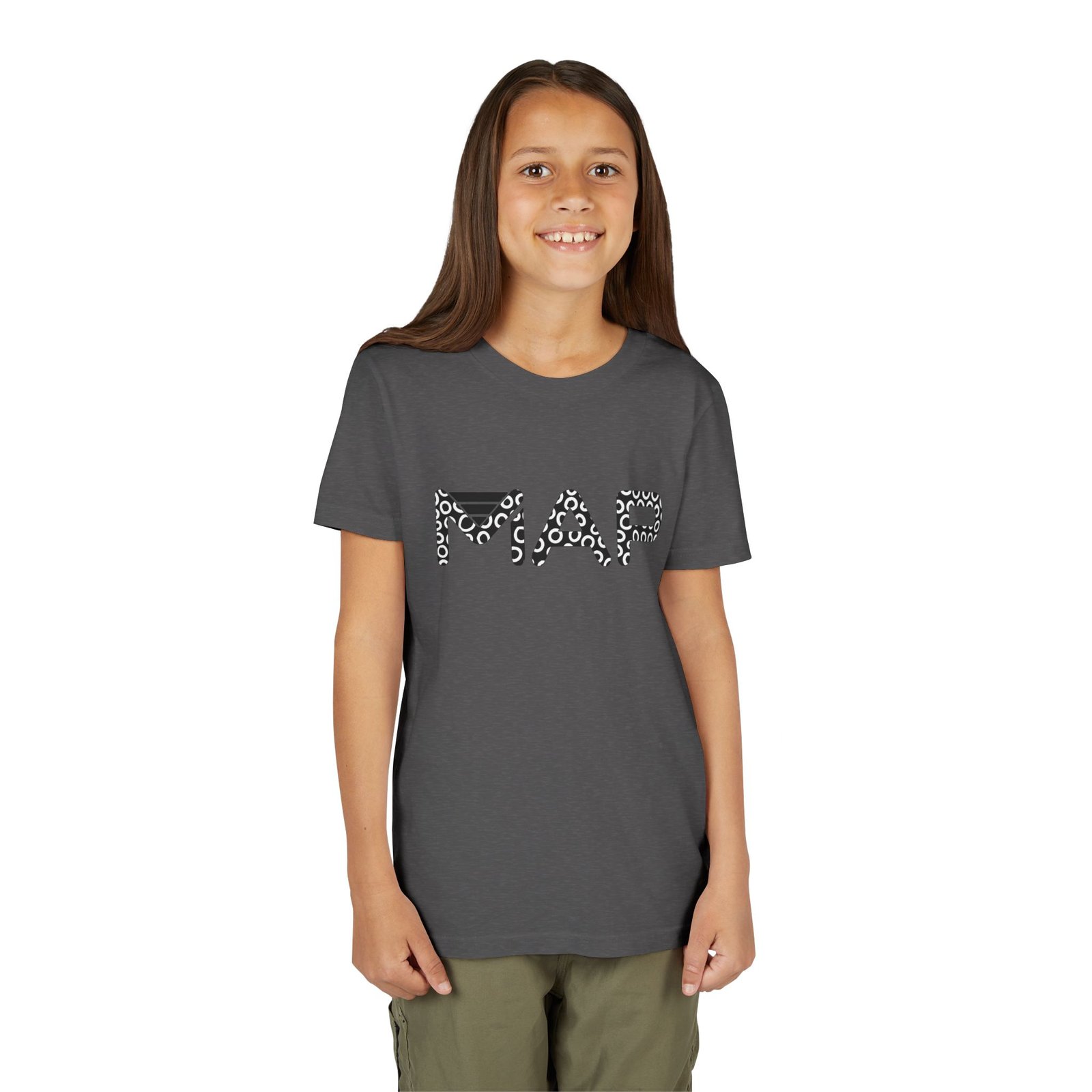 Stylish Youth Tee with Trendy MAP Design - Perfect for School, Gifts, Summer Wear, Birthdays, and Family Outings - Image 6