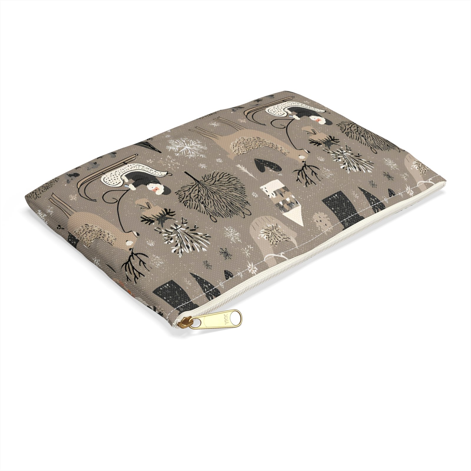 Festive Accessory Pouch with Winter Wonderland Design | Holiday Gift for Her, Makeup Bag, Organizer Pouch, Xmas Essentials, Cute Storage - Image 15