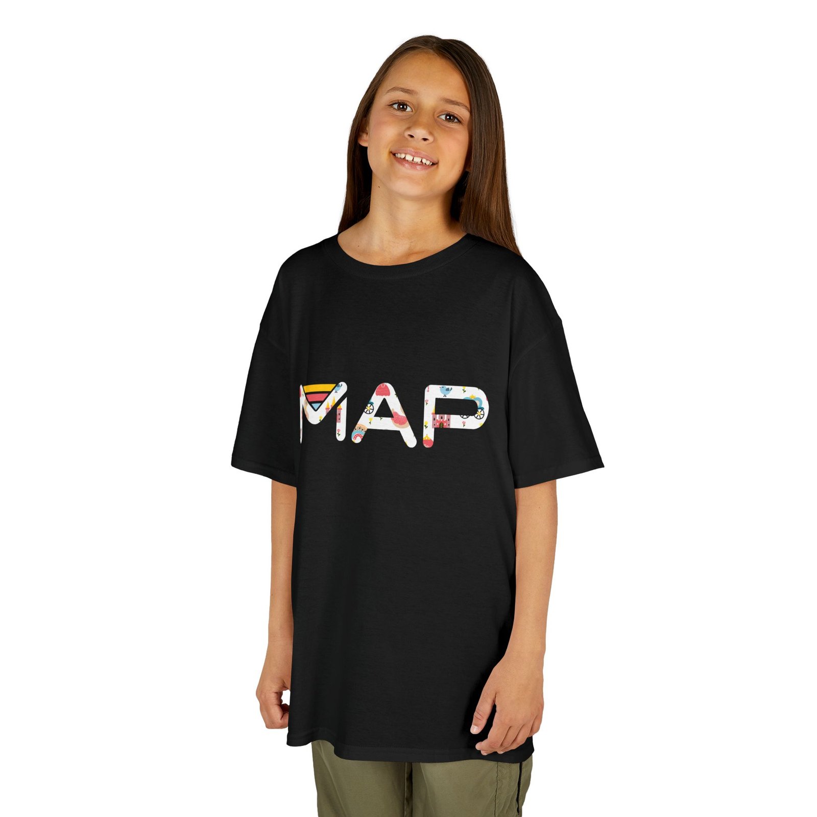 Colorful Map Kids Tee, Fun Geographical T-Shirt for Children, Adventure Gift, Educational Clothing, Summer Playwear, Travel Enthusiast - Image 2