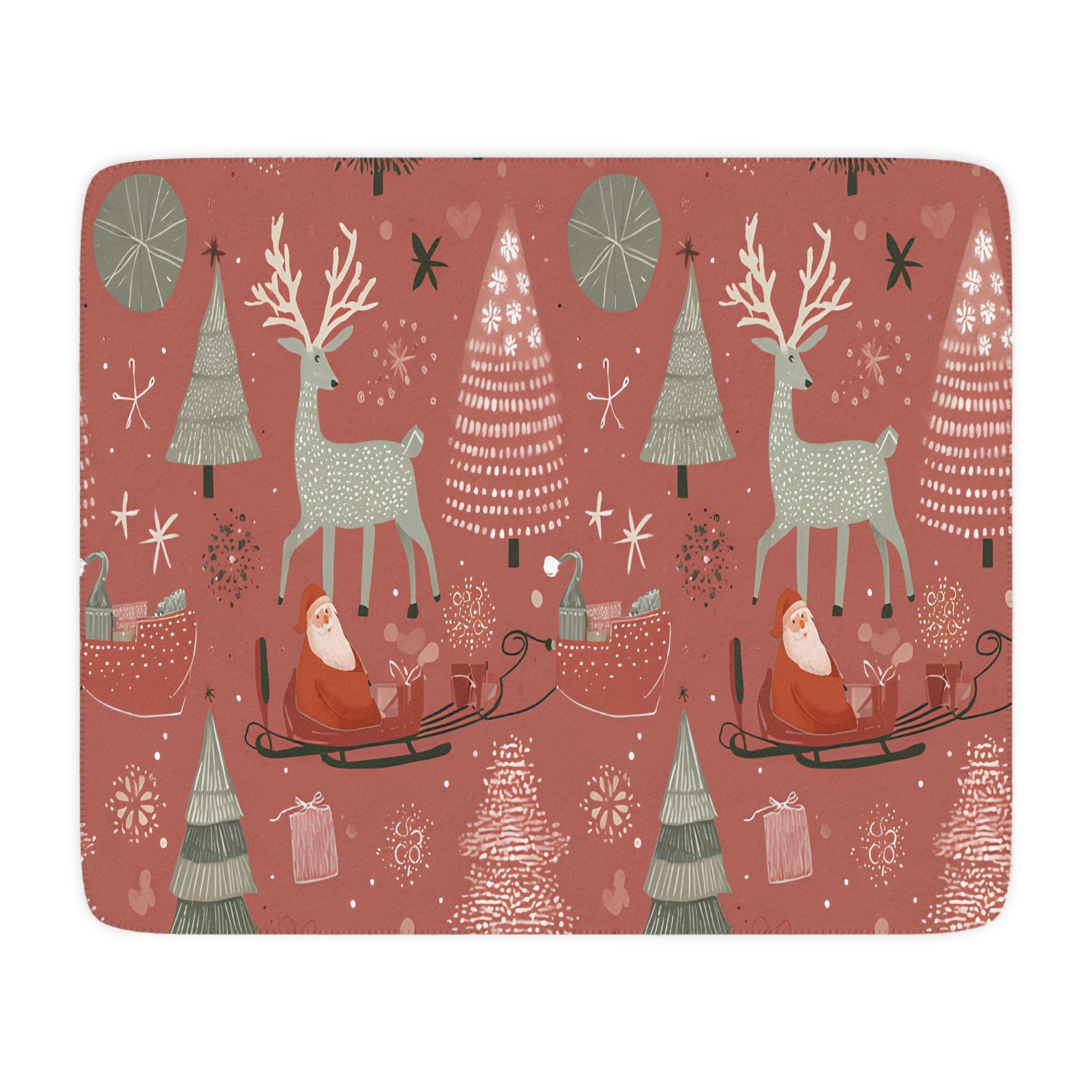 Cozy Holiday Sherpa Blanket, Winter Decor, Christmas Gift, Snuggly Throw, Festive Home Accessory - Image 3