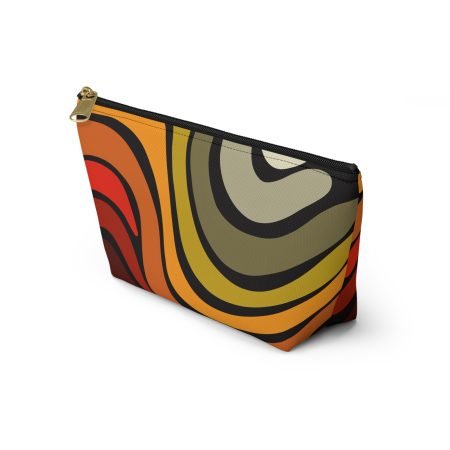 Retro Groove Accessory Pouch | Colorful Makeup Bag, Organizer, Travel Pouch, Gift for Her, Artist Supplies