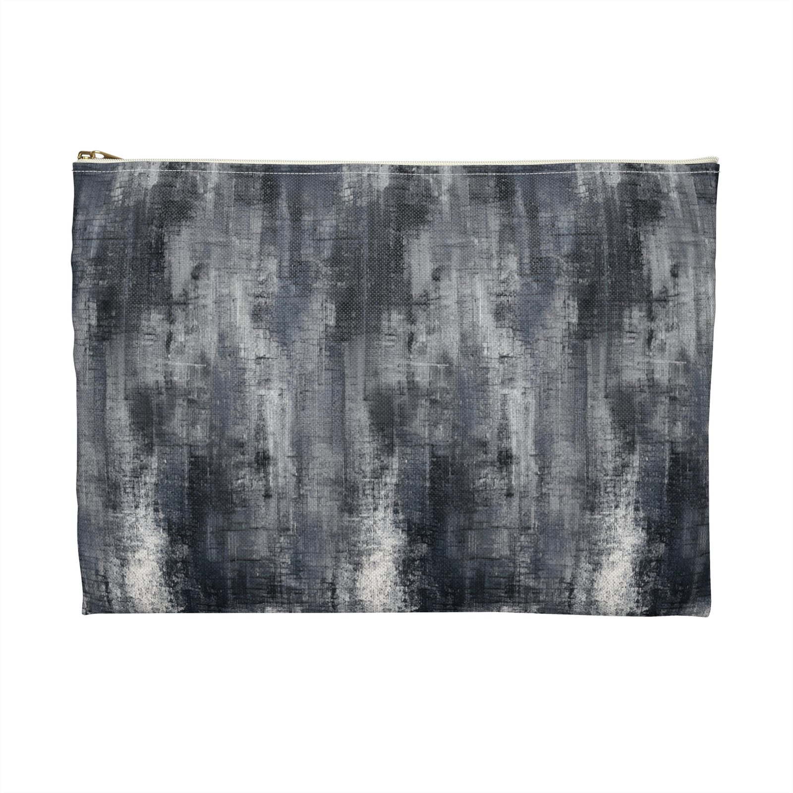 Chic Gray Abstract Accessory Pouch, Makeup Bag, Travel Organizer, Gift for Her, Minimalist Style, Artsy Design - Image 6