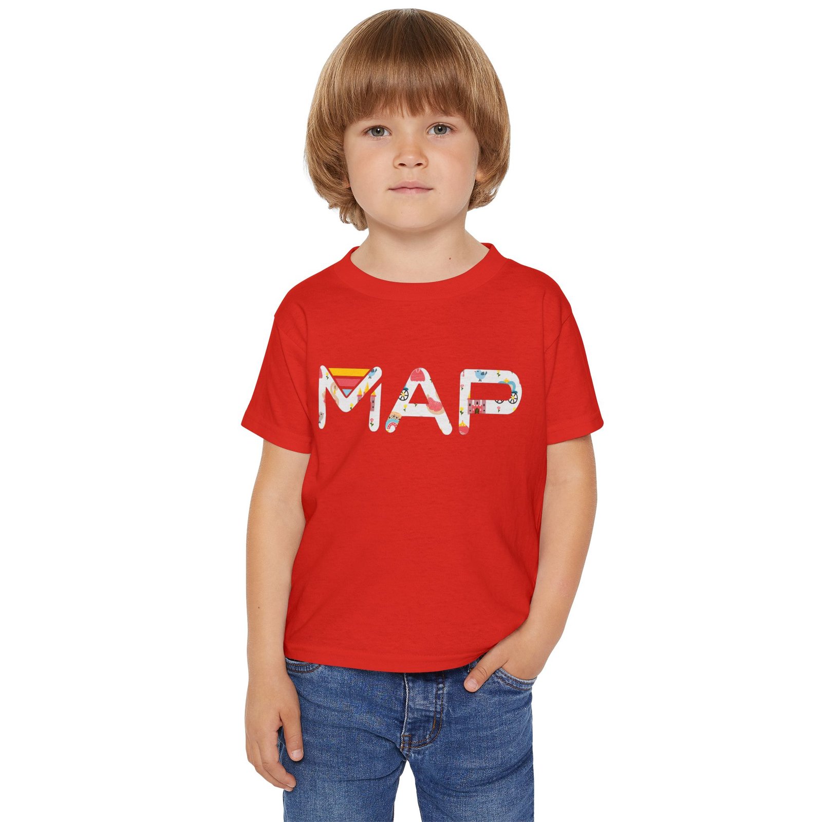 Colorful MAP Toddler T-shirt, Cute Kids Tee, Travel Gift, Adventure Apparel, Toddler Summer Top - Image 6