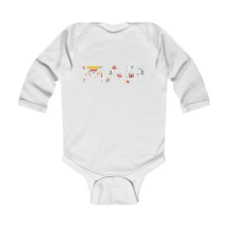 Adventure Themed Infant Long Sleeve Bodysuit, Cute Baby Clothes, Gift for New Parents, Playful Outfit, Baby Shower Gift