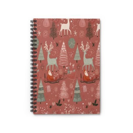 Christmas-Themed Spiral Notebook - Festive Design for Holiday Lists, Journaling, Gift Ideas, Kids' School Supplies, Winter Memories