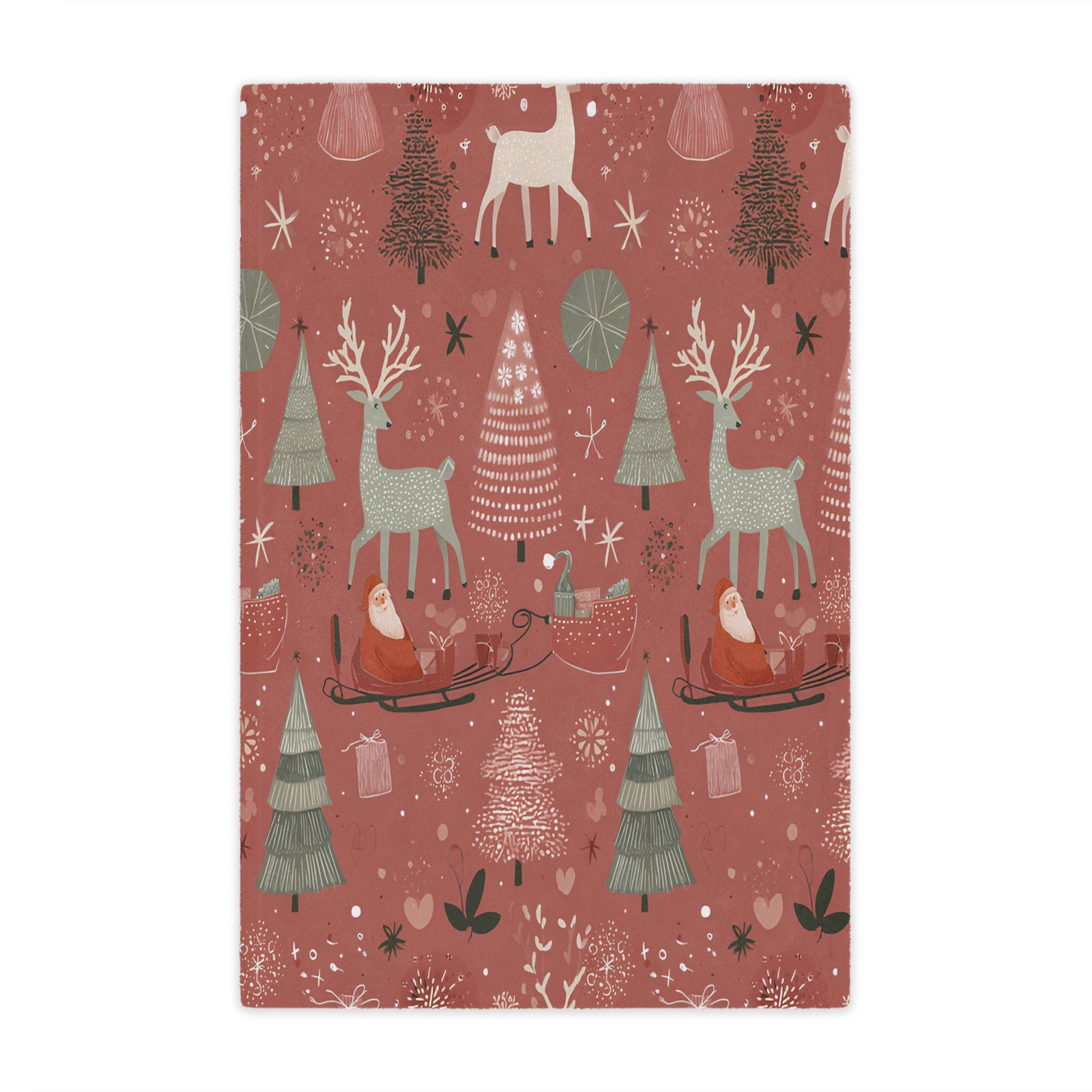 Cozy Christmas Minky Blanket, Holiday Decor, Winter Snuggle Throw, Kids Gift, Festive Home Blanket, Santa Reindeer Design - Image 12