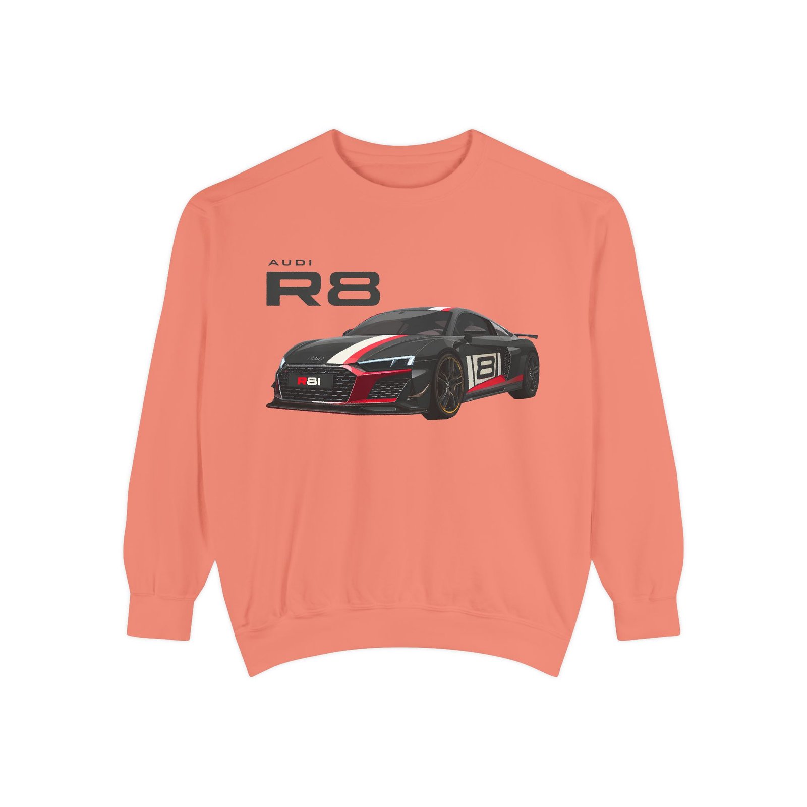 Car Lover's Unisex Sweatshirt, R8 Graphic Top, Automotive Gift, Casual Wear, Birthday Present, Motorsport Apparel - Image 4