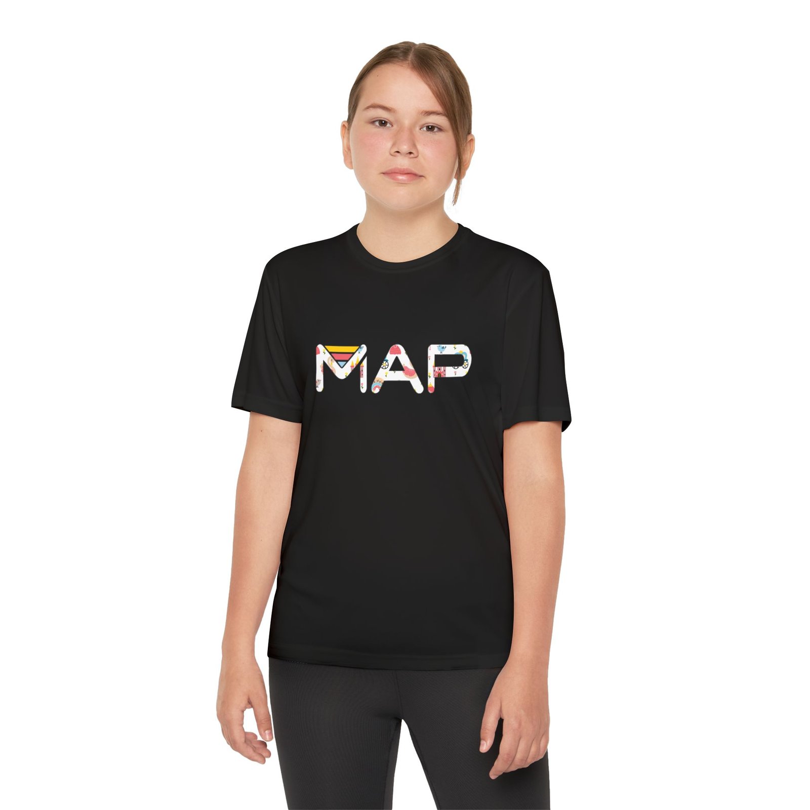 Youth Map Tee - Cool Graphic T-Shirt for Kids, Summer Wear, Birthday Gift, Active Lifestyle, Adventure Outfits - Image 3