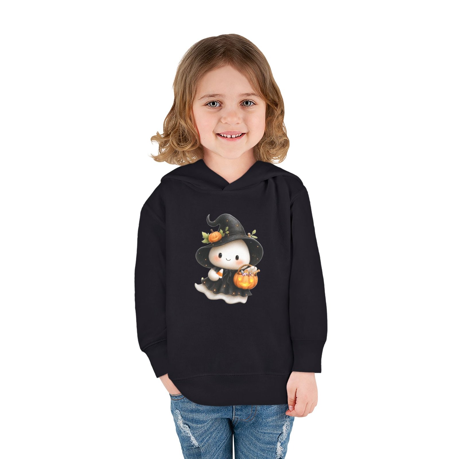 Adorable Toddler Halloween Witch Hoodie | Cozy Fleece Pullover | Perfect for Fall, Trick-or-Treating, Dress-Up, and Everyday Wear - Image 6