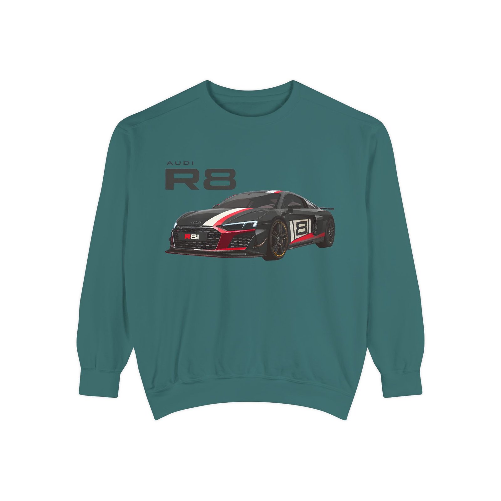 Car Lover's Unisex Sweatshirt, R8 Graphic Top, Automotive Gift, Casual Wear, Birthday Present, Motorsport Apparel - Image 12