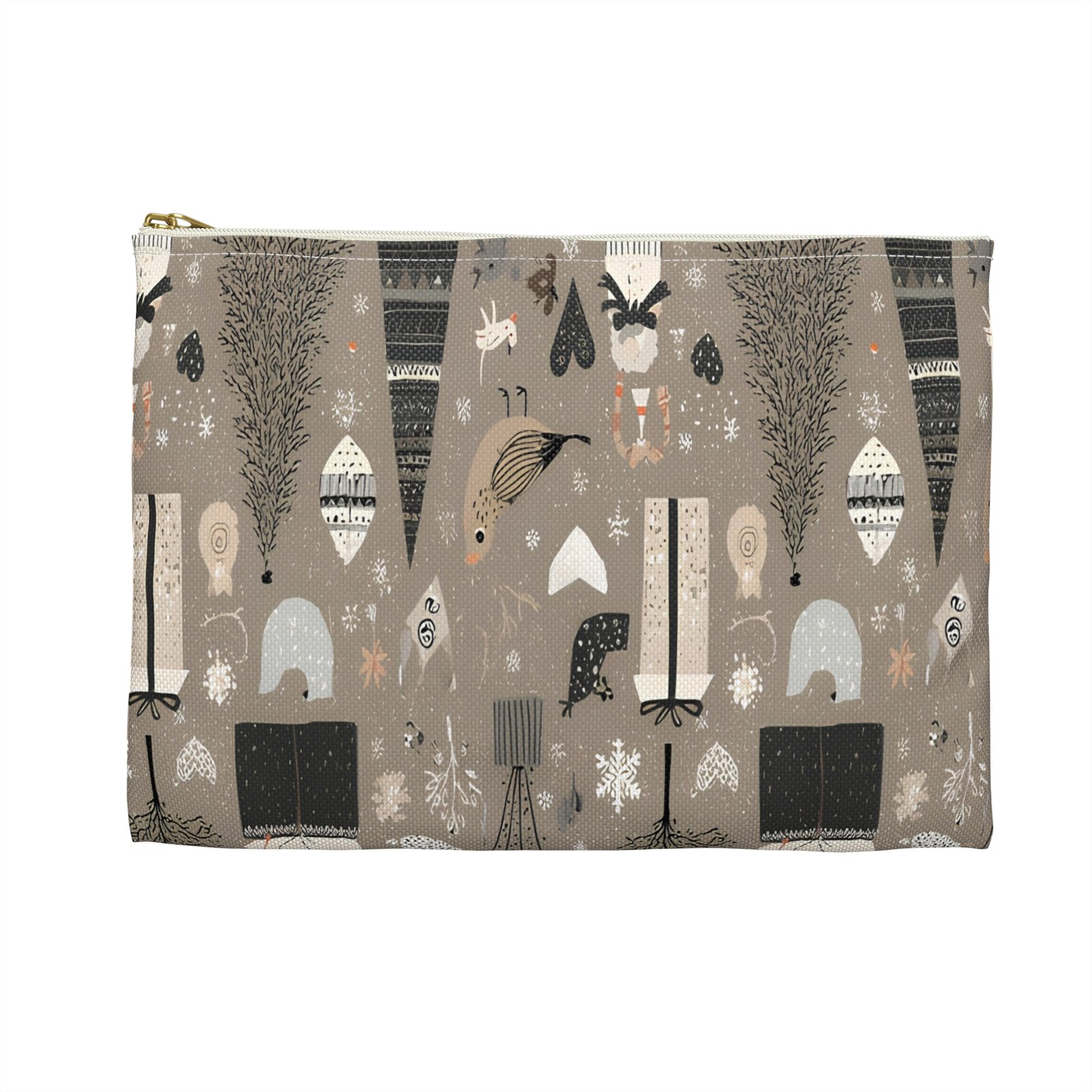 Festive Accessory Pouch with Winter Wonderland Design | Holiday Gift for Her, Makeup Bag, Organizer Pouch, Xmas Essentials, Cute Storage - Image 14
