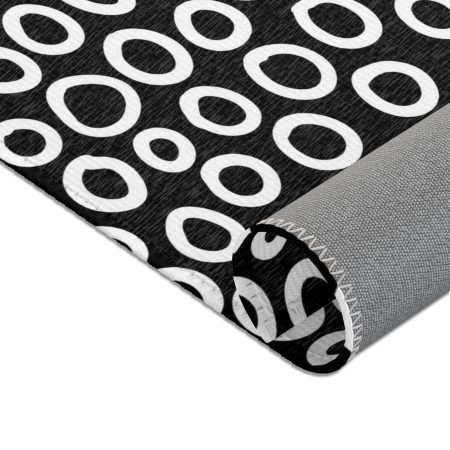 Modern Abstract Area Rug for Home Decor, Stylish Floor Mat, Living Room Accent, Bedroom Carpet, Black and White Design