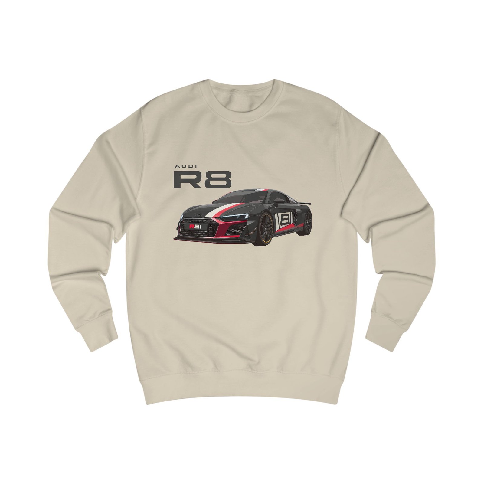 Unisex R8 Sweatshirt for Car Enthusiasts, Automotive Gift, Cozy Sweatshirt for Men and Women, Birthday Present, Casual Wear - Image 5