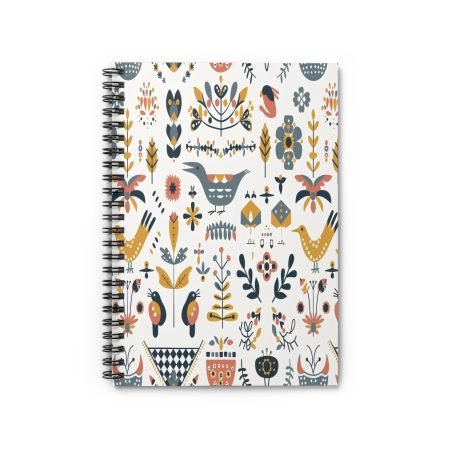Whimsical Floral Spiral Notebook | Ruled Line Journal, Gift for Students, Stationery, Note-taking, School Supplies, Art Journal