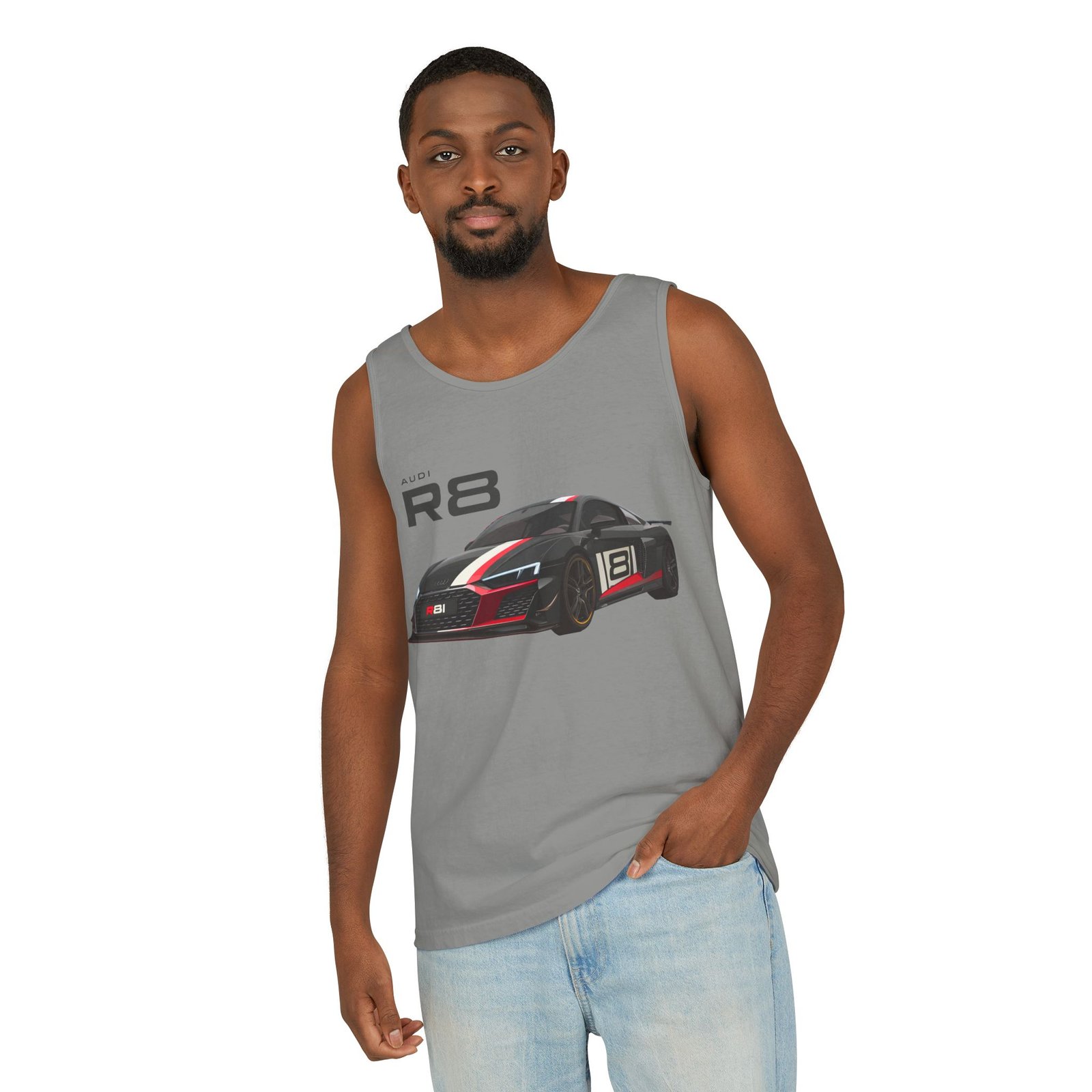 R8 Race Car Unisex Tank Top, Breathable Summer Top, Casual Wear, Gift for Car Enthusiasts, Sports Apparel, Comfortable Tank Top - Image 28