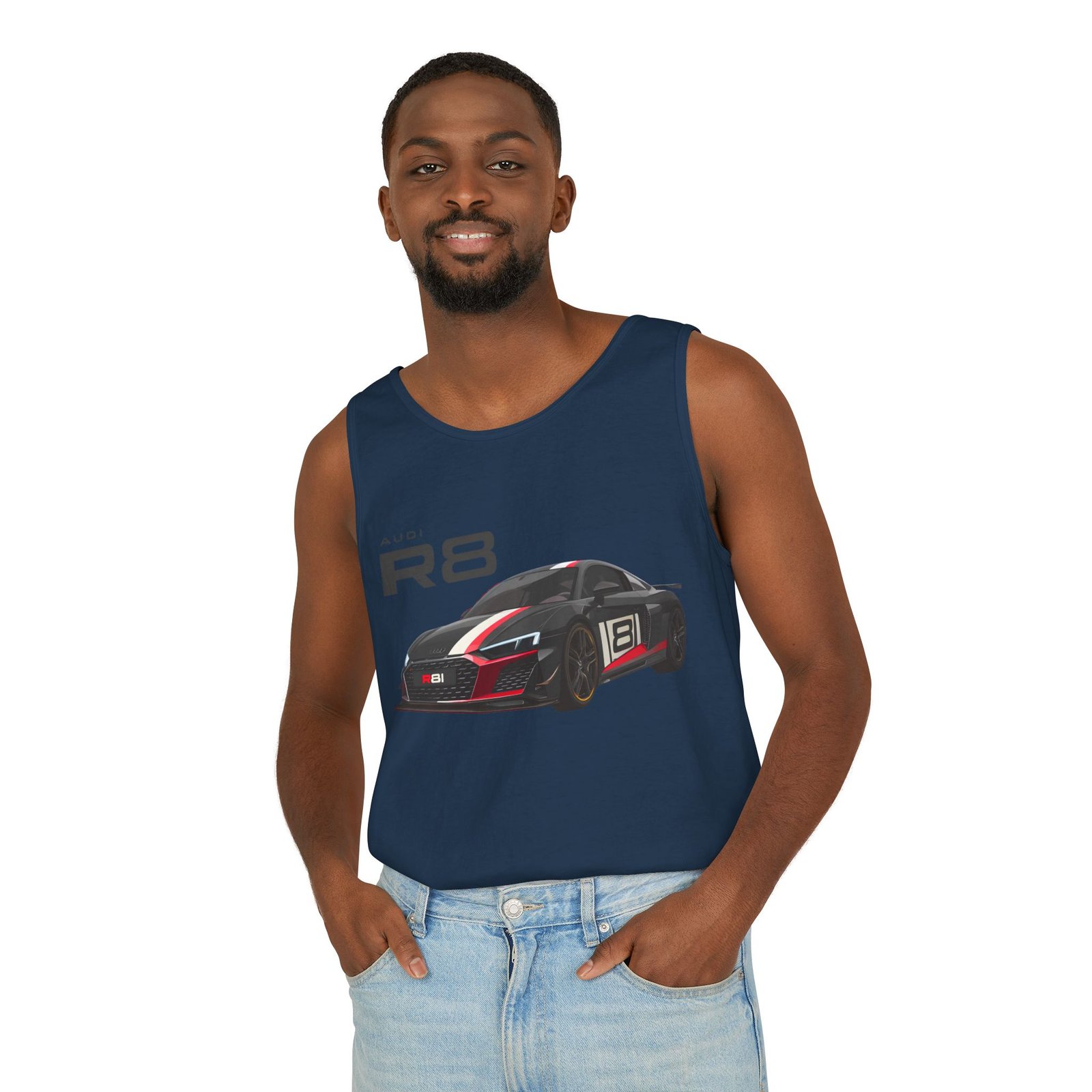 R8 Race Car Unisex Tank Top, Breathable Summer Top, Casual Wear, Gift for Car Enthusiasts, Sports Apparel, Comfortable Tank Top - Image 38