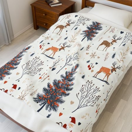 Cozy Festive Plush Blanket - Holiday Decor, Winter Warmth, Gift Idea, Home Comfort, Snuggle Up