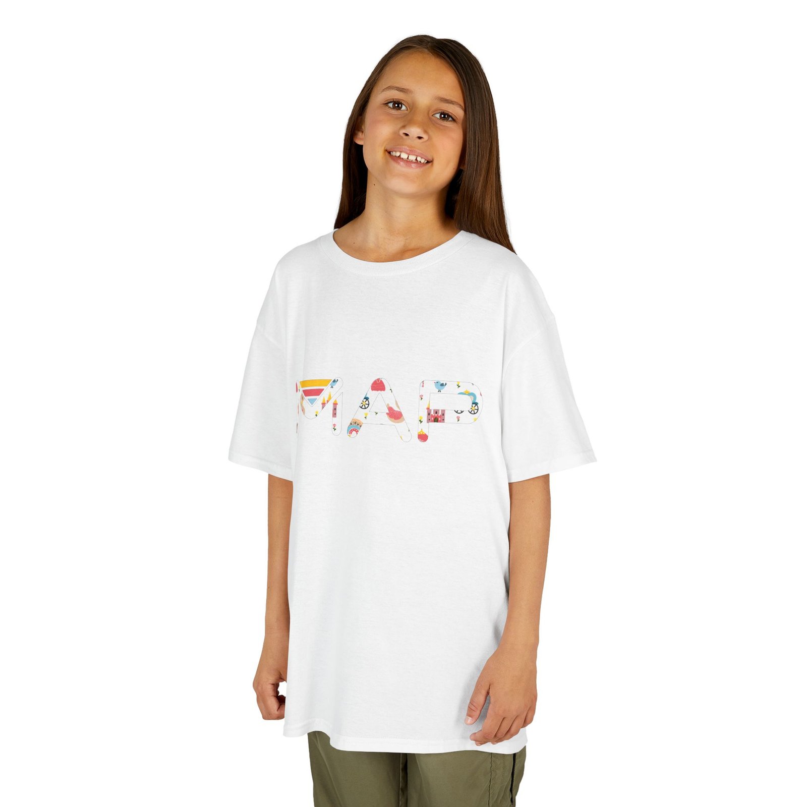 Colorful Map Kids Tee, Fun Geographical T-Shirt for Children, Adventure Gift, Educational Clothing, Summer Playwear, Travel Enthusiast