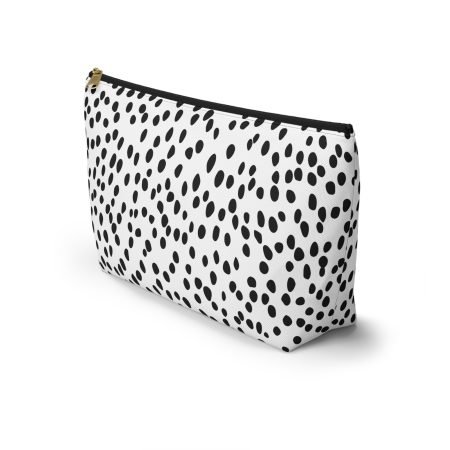 Trendy Black and White Accessory Pouch, Makeup Bag, Travel Organizer, Gift for Her, Stylish Clutch