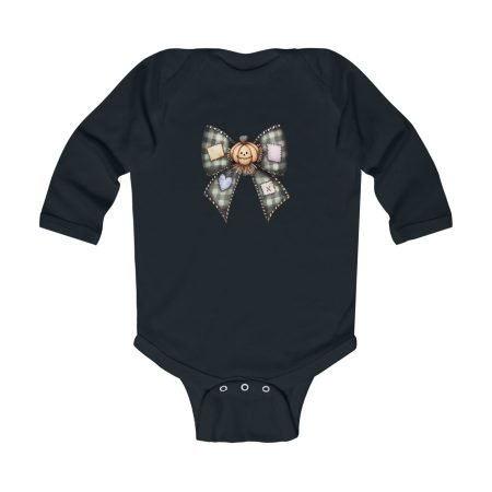 Adorable Infant Long Sleeve Bodysuit with Pumpkin Bow, Halloween Baby Outfit, Cute Fall Gift, Newborn Clothes, Baby Shower Present, [...]